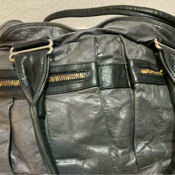 SEE BY CHLOE Large DAYTRIPPER Gray Black Leather Crossbody Handbag Purse Y2K - Picture 8 of 16